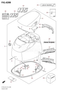 DF115AZ From 11503Z-410001 (E03)  2014 drawing ENGINE COVER (DF115AT:E03)