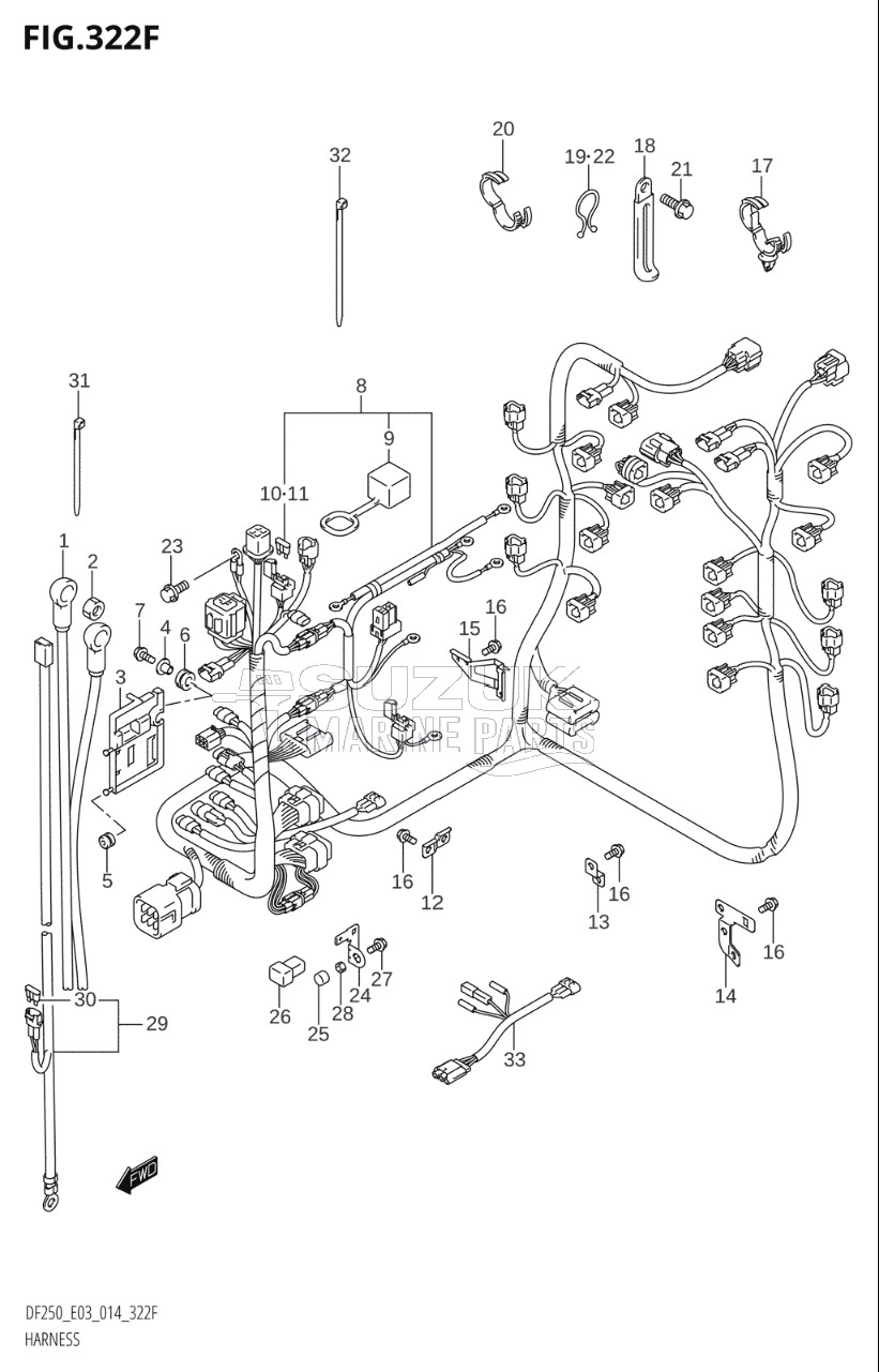 HARNESS (DF250Z:E03)