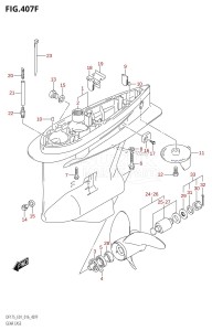 DF175TG From 17502F-610001 (E01 E40)  2016 drawing GEAR CASE (DF150Z:E40)