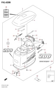 DF250Z From 25001Z-780001 (E01 E40)  2007 drawing ENGINE COVER ((DF200T,DF200Z,DF200WT,DF200WZ):(K10,011))