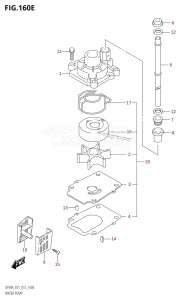 DF70A From 07003F-510001 (E03)  2015 drawing WATER PUMP (DF80A:E01)