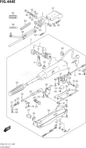 04003F-210001 (2012) 40hp E01-Gen. Export 1 (DF40AQH  DF40AT) DF40A drawing TILLER HANDLE (DF60ATH:E01)