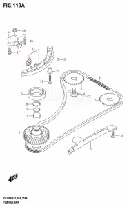 DF115BT From 11506F-440001 (E11 - E40)  2024 drawing TIMING CHAIN