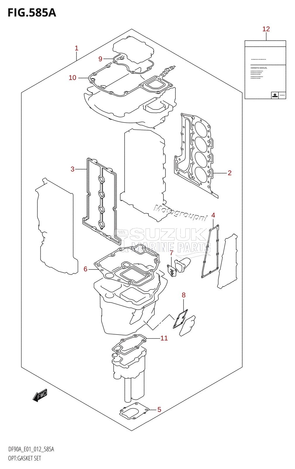 OPT:GASKET SET (DF70A:E01)