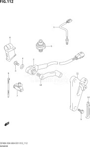 04004F-210001 (2012) 40hp E34-Italy (DF40AST) DF40A drawing SENSOR (DF40A E01)