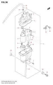 08002F-310001 (2013) 80hp E40-Costa Rica (DF80A) DF80A drawing FUEL VAPOR SEPARATOR (DF90ATH E01)
