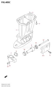 04003F-410001 (2014) 40hp E03-USA (DF40A) DF40A drawing DRIVE SHAFT HOUSING (DF60A)