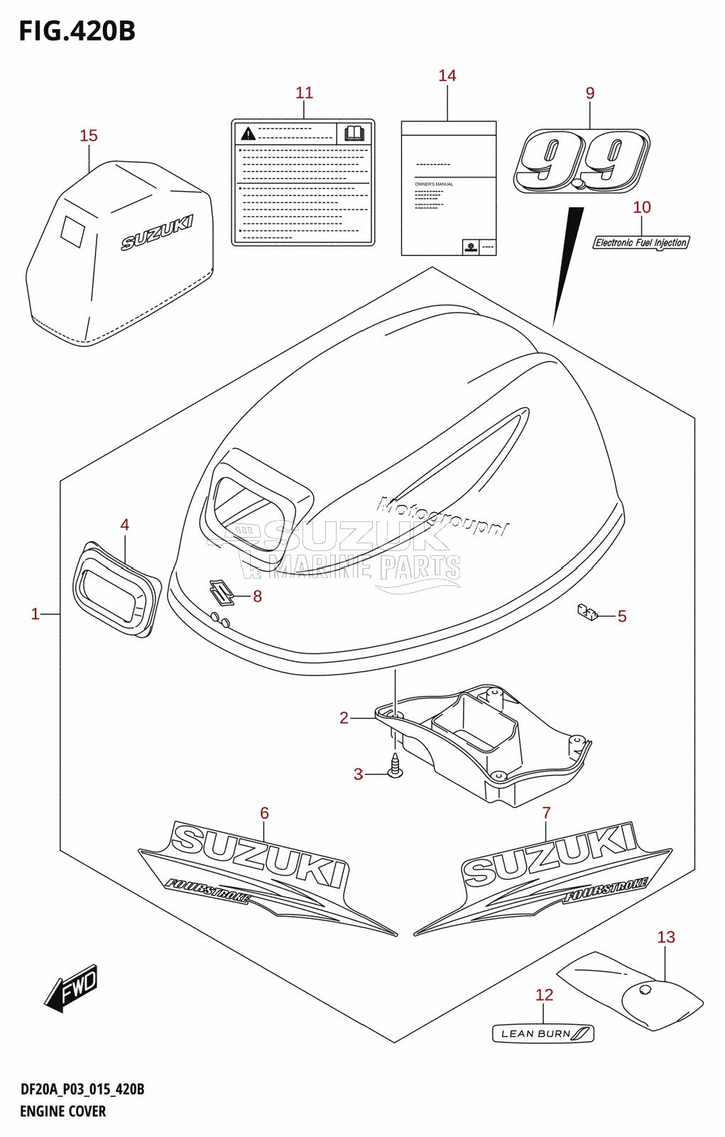 ENGINE COVER (DF9.9BR:P03)