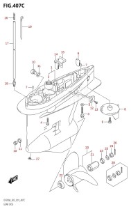 DF175AZ From 17503Z-910001 (E03)  2019 drawing GEAR CASE (DF200AST)