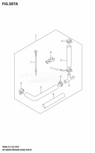 DF40A From 04004F-140001 (E34-Italy)  2021 drawing OPT:WATER PRESSURE GAUGE SUB KIT