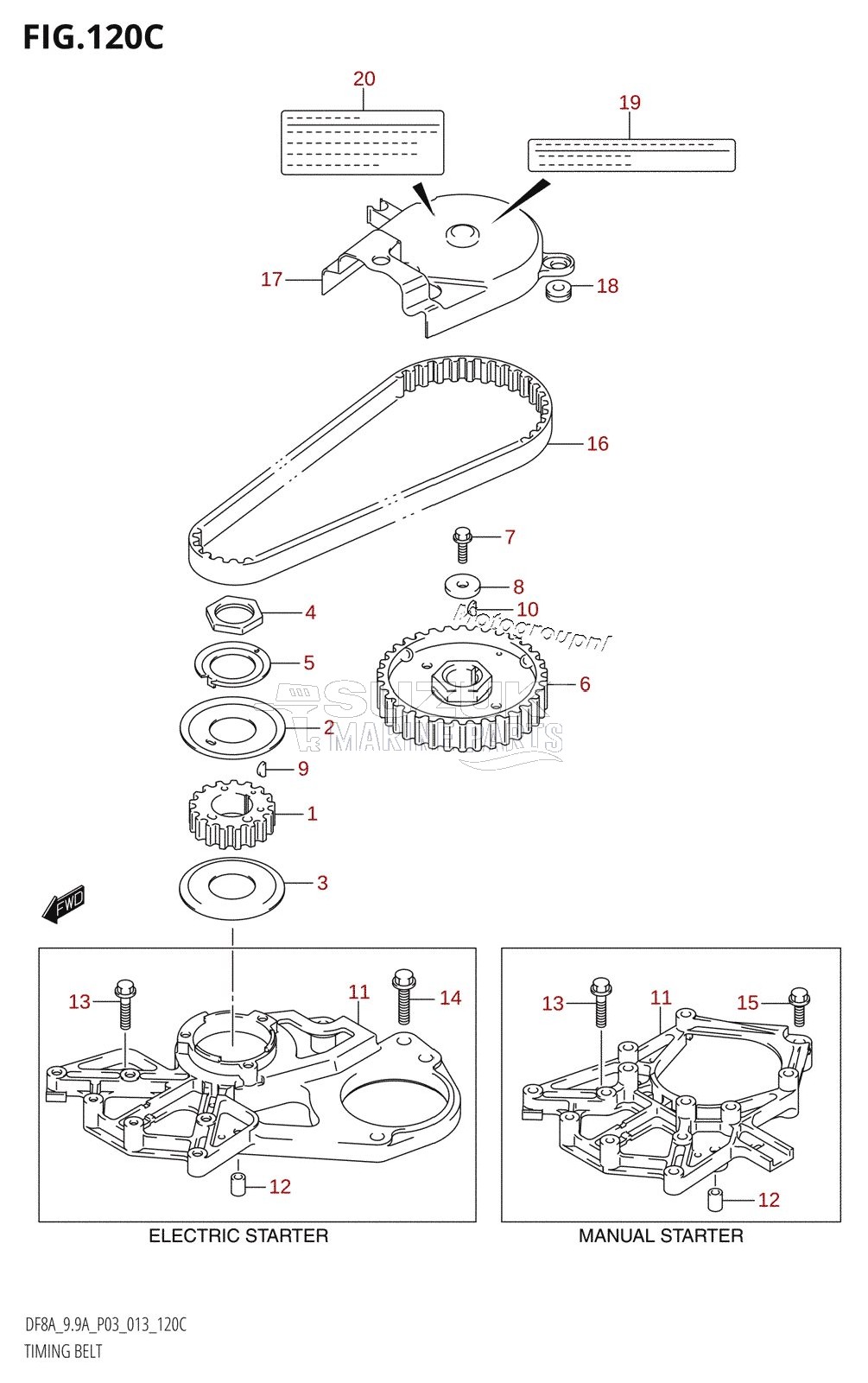 TIMING BELT (DF9.9A:P03)