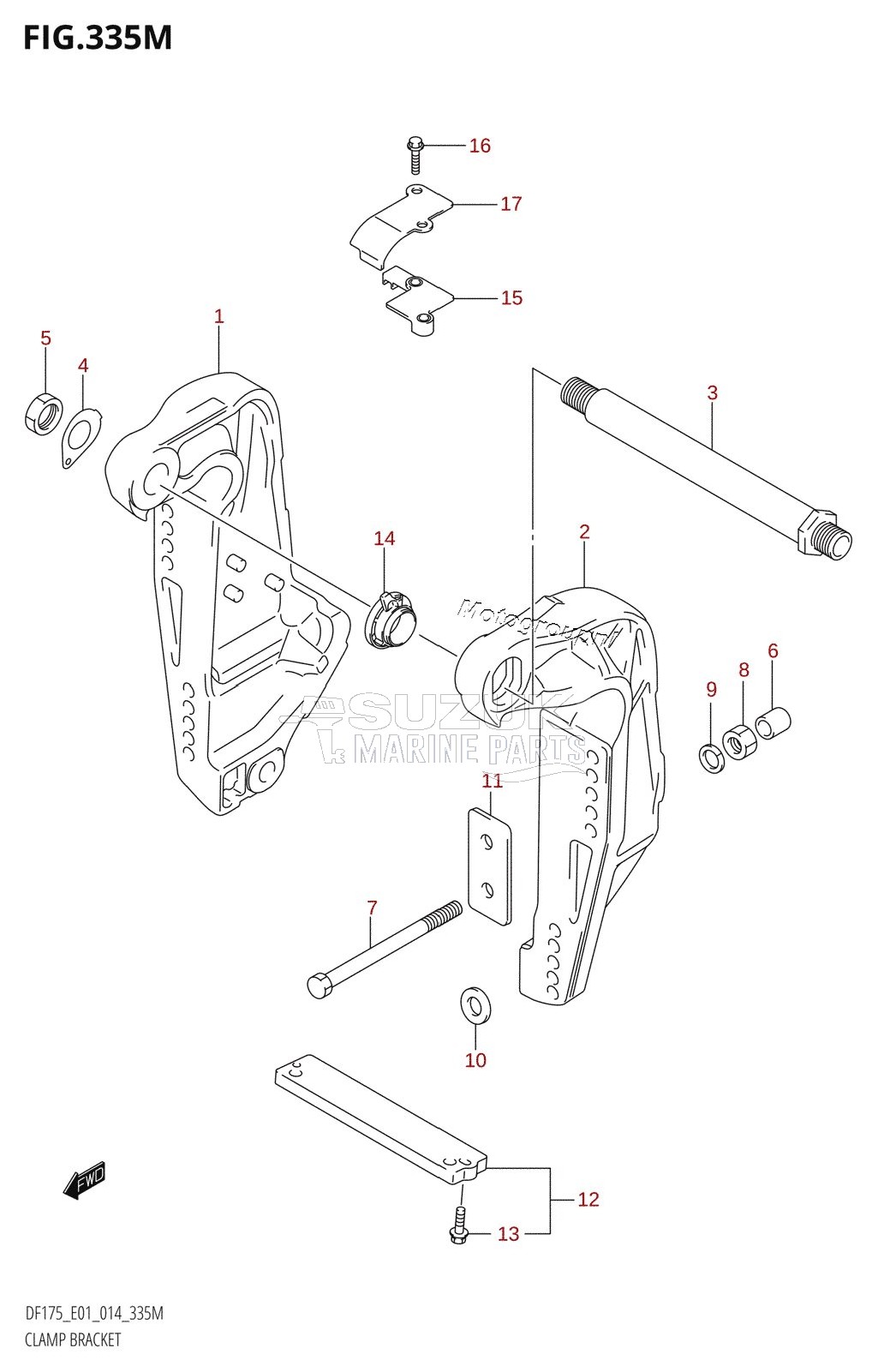 CLAMP BRACKET (DF175TG:E40)