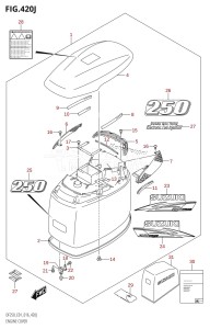 DF250Z From 25003Z-610001 (E40)  2016 drawing ENGINE COVER (DF250T:E01,DF250Z:E01)