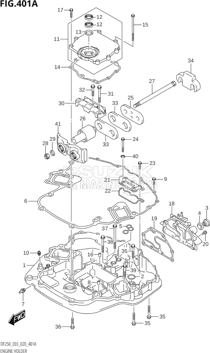 ENGINE HOLDER (DF225T,DF225Z,DF250T,DF250Z)