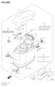 DF250 From 25003F-710001 (E03)  2017 drawing ENGINE COVER (DF250ST:E03)