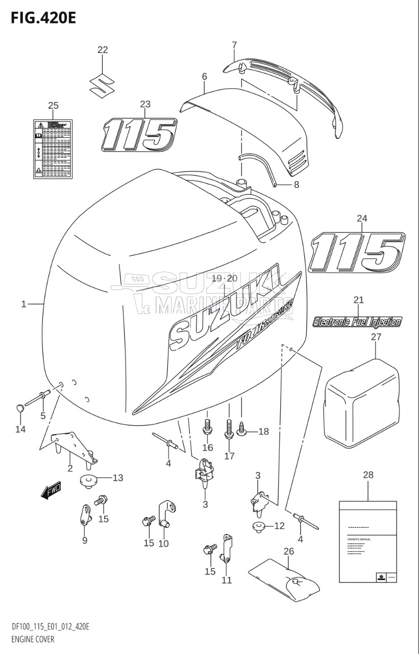 ENGINE COVER (DF115Z:E01)