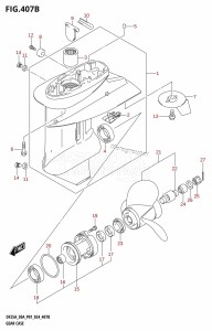 DF30A From 03003F-440001 (P01 - P40)  2024 drawing GEAR CASE (DF25AT,DF30A,DF30AT,DF30ATH)