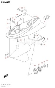 DF140A From 14003F-510001 (E40)  2015 drawing GEAR CASE (DF115AZ:E40)