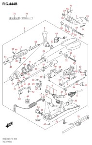 08002F-510001 (2005) 80hp E40 E01- (DF80A) DF80A drawing TILLER HANDLE (DF70ATH:E40)