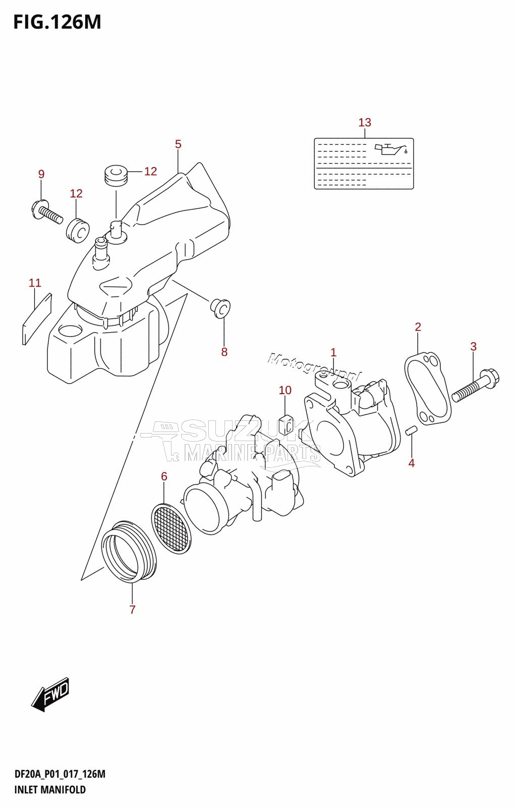 INLET MANIFOLD (DF20ATH:P01)