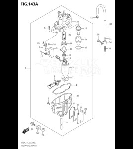 10004F-140001 (2021) 100hp E01 E40-Gen. Export 1 - Costa Rica (DF100BT  DF100BT   DF100BT) DF100B drawing FUEL VAPOR SEPARATOR (E01,E03,E11)