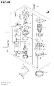 DF250A From 25003P-310001 (E03)  2013 drawing STARTING MOTOR