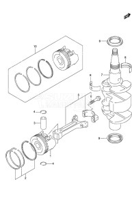 DF 9.9A drawing Crankshaft