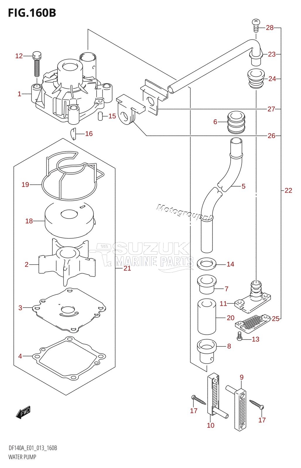 WATER PUMP (DF140AT:E40)