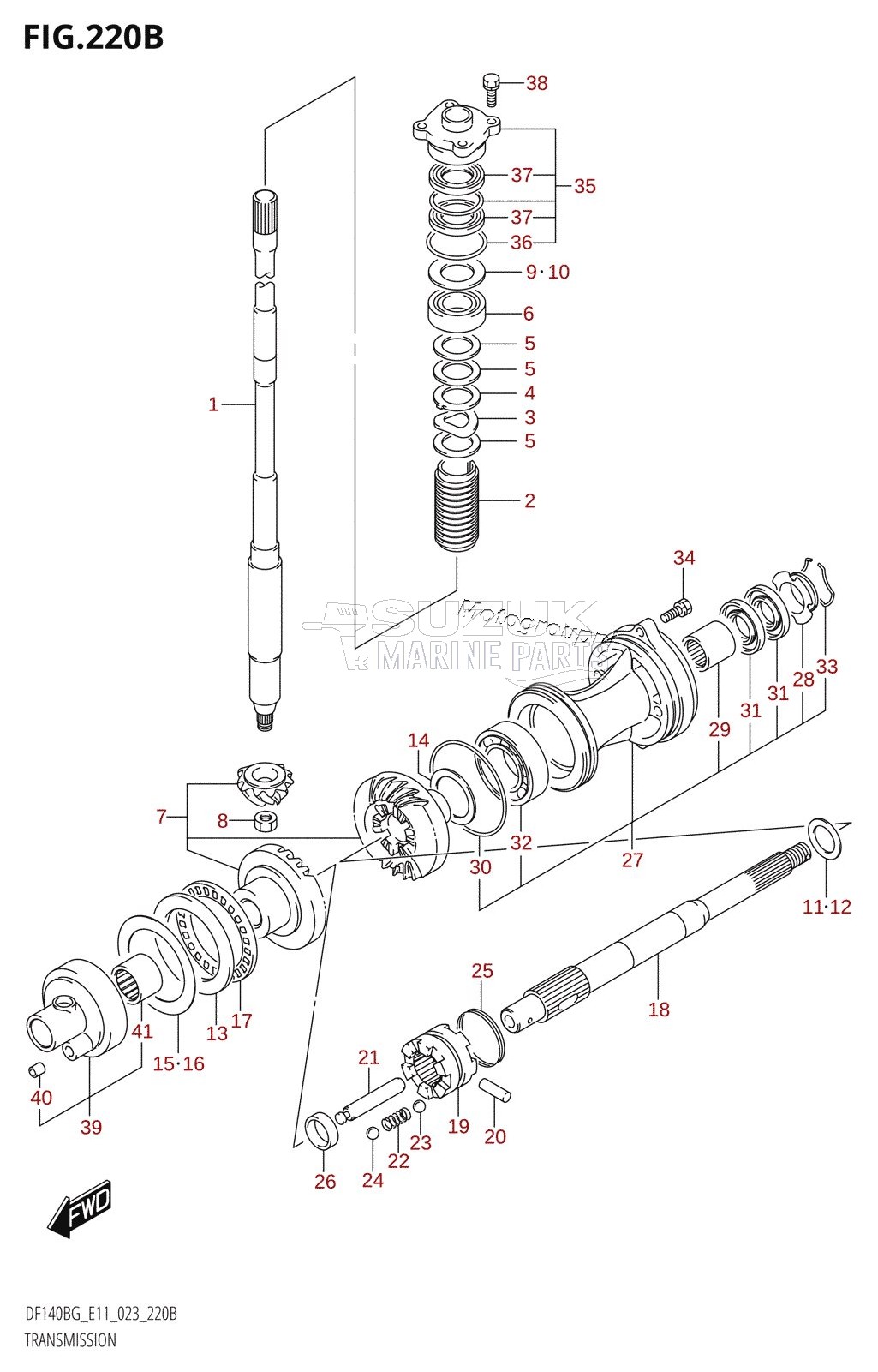 TRANSMISSION ((DF115BG,DF140BG):023)