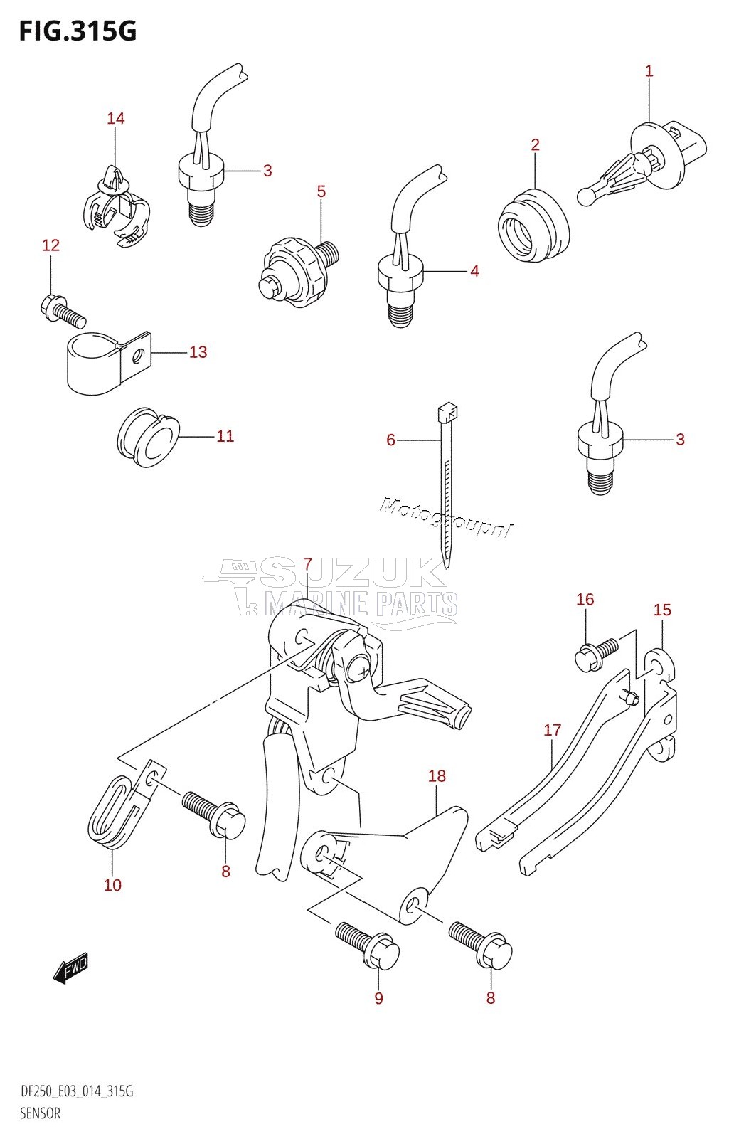 SENSOR (DF250ST:E03)