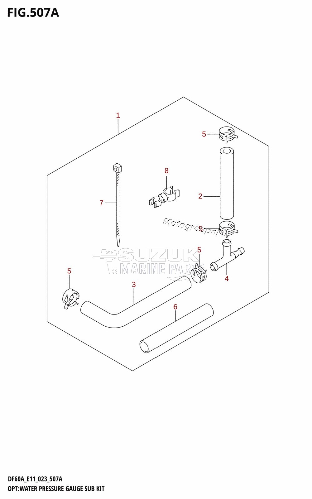 OPT:WATER PRESSURE GAUGE SUB KIT