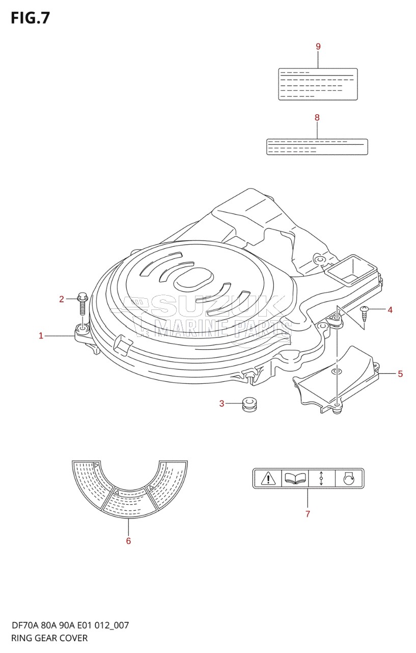 RING GEAR COVER (DF80A E01)