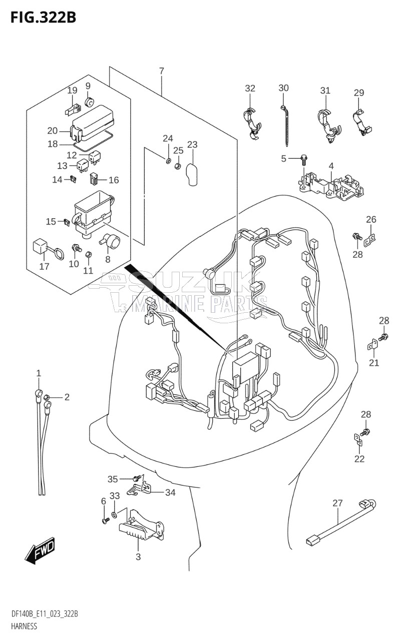 HARNESS (DF115BT,DF115BZ)