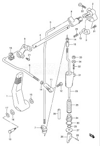 01501F-251001- (2002) 15hp - (DF15(A,R,AR)S K2) DF15(A,R,A)S drawing CLUTCH (DF9.9 652501~ / DF15 652501~)