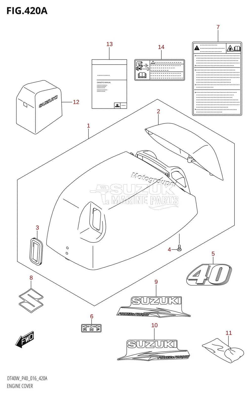 ENGINE COVER (DT40W:P40)