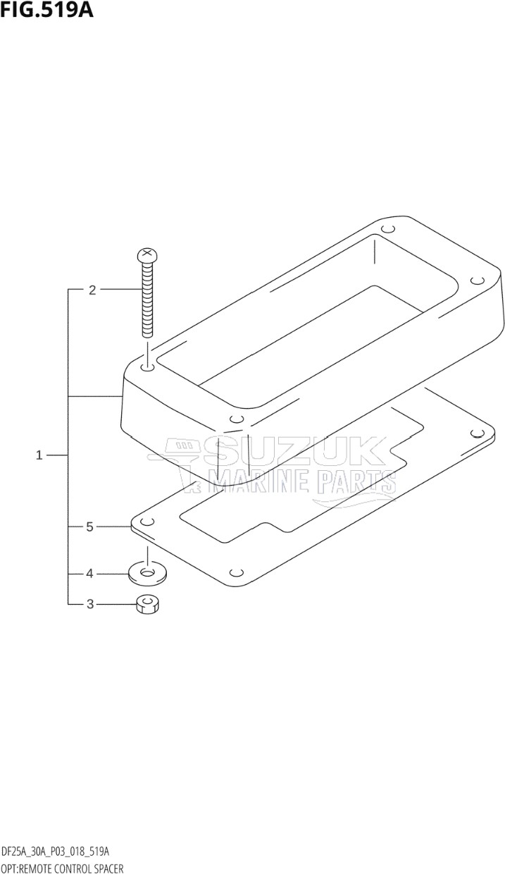 OPT:REMOTE CONTROL SPACER (DF25A,DF25ATH,DF25AQ,DF30ATH)