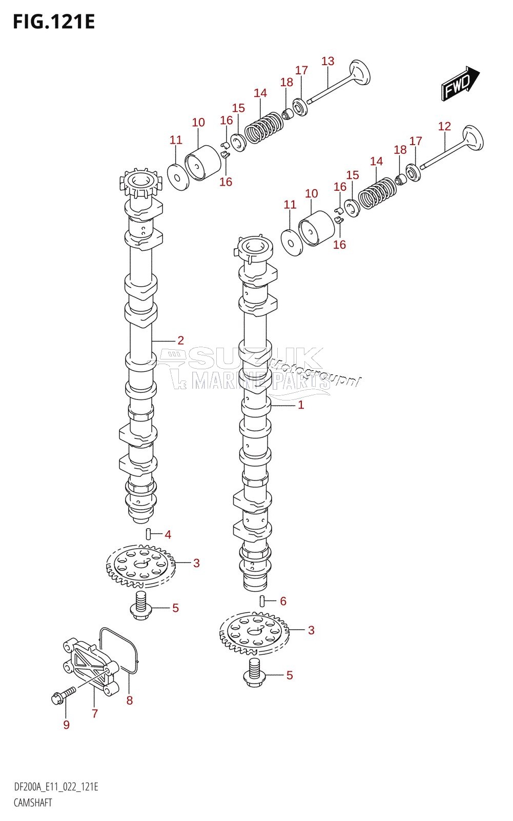 CAMSHAFT ((DF150AT,DF150AZ):(020,021))