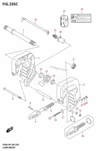 DF20A From 02002F-040001 (P01 P40)  2020 drawing CLAMP BRACKET (DF9.9BR,DF15AR,DF20AR)