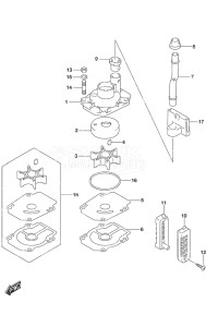 Outboard DF 25A drawing Water Pump