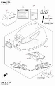 DF15A From 01504F-510001 (P03)  2015 drawing ENGINE COVER (DF20ATH:P03)