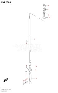 06002F-210001 (2012) 60hp E03-USA (DF60A) DF60A drawing CLUTCH ROD