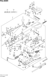 05003F-410001 (2014) 50hp E01-Gen. Export 1 (DF50A  DF50ATH) DF50A drawing TILLER HANDLE (DF50AVTH:E01)