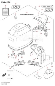 DF175ZG From 17502Z-610001 (E01 E40)  2016 drawing ENGINE COVER (DF150TG:E40,DF150ZG:E40)