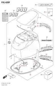 DF115AZ From 11503Z-510001 (E01 E40)  2015 drawing ENGINE COVER (DF140AT:E01)