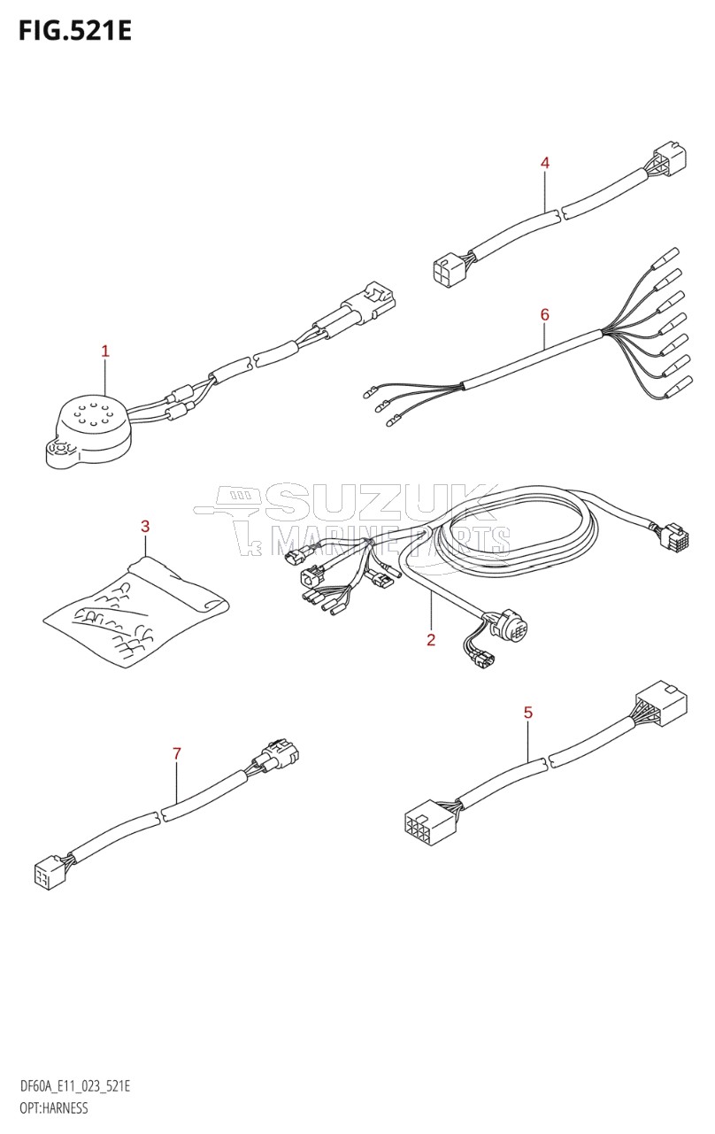 OPT:HARNESS ((DF40AQH,DF40ATH,DF50ATH,DF60AQH,DF60ATH,DF50AVTH,DF60AVTH):022)