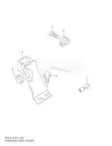 DF15 From 01501F-251001 ()  2002 drawing REMOCON CABLE HOLDER (DF9.9R /​ 9.9AR /​ 15R /​ 15AR)