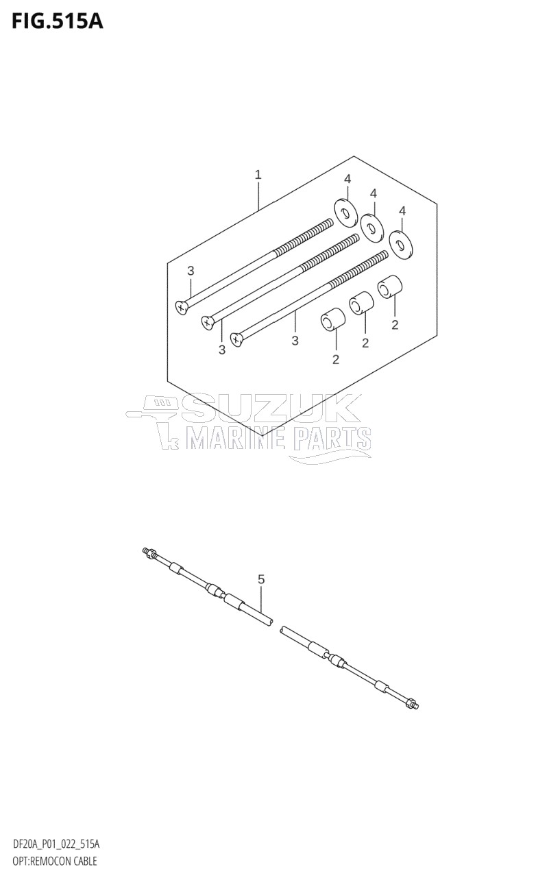 OPT:REMOCON CABLE (DF9.9B,DF9.9BR,DF9.9BT,DF15A,DF15AR,DF15AT)