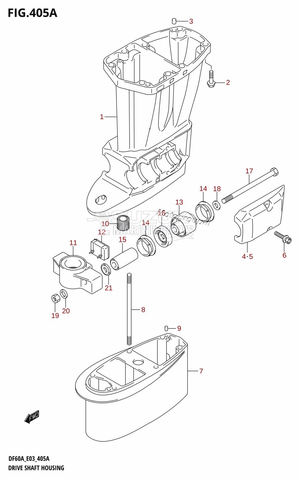 DRIVE SHAFT HOUSING (DF60AT)