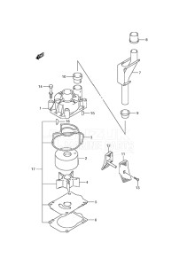 Outboard DF 150 drawing Water Pump