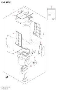 08002F-210001 (2012) 80hp E01 E40-Gen. Export 1 - Costa Rica (DF80A  DF80AT) DF80A drawing OPT:GASKET SET (DF80A:E40)